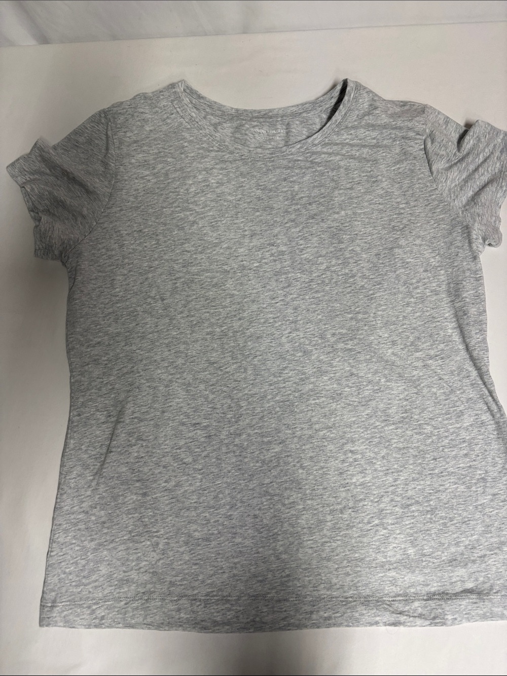 Banana Republic Classic Tee Women’s L Gray Cotton Modal Stretch T-Shirt